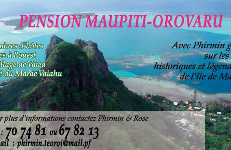 Pension Maupiti Orovaru - Tahiti Tourisme