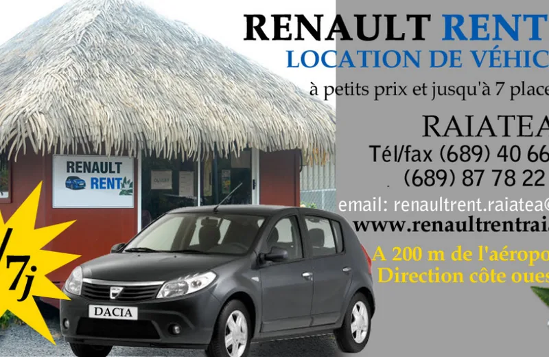 Renault Rent Raiatea - Tahiti Tourisme