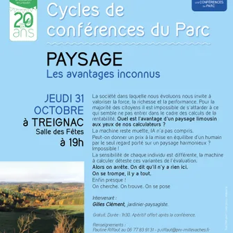 Cycles de conférences du Parc | Paysage par Gilles Clément