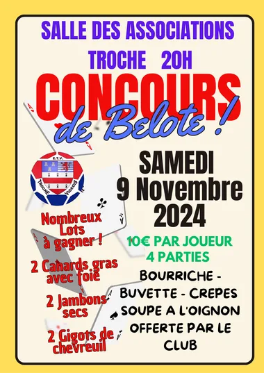 Concours de belote à Troche