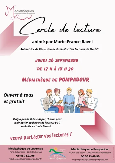 Cercle de lecture à la médiathèque de Pompadour