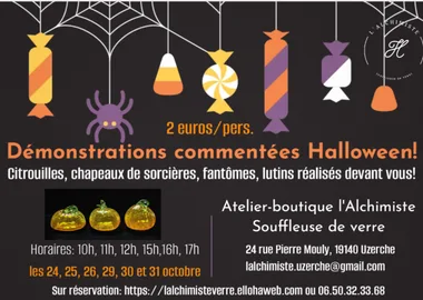 Soufflage de verre : démonstrations d’Halloween