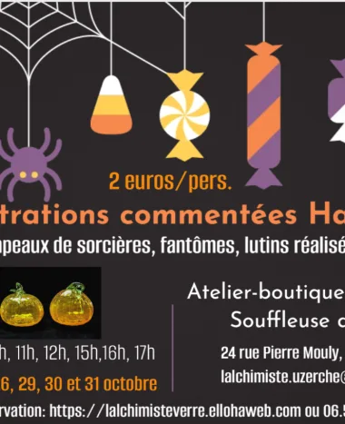 Soufflage de verre : démonstrations d’Halloween