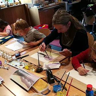 Atelier des vacances enfants : paysage à l’aquarelle – Manoir du Tourp