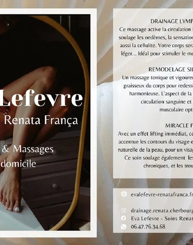 Massages Renata França > Déplacement à domicile dans le Cotentin