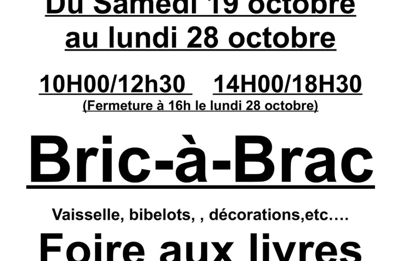 Bric-à-Brac et foire aux livres au profit du Téléthon