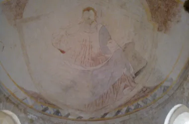 Bissy-la-Mâconnaise Peinture murale du Christ en Majesté