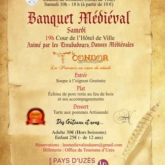 Banquet médiéval animé – Les Médiévales d’Uzès