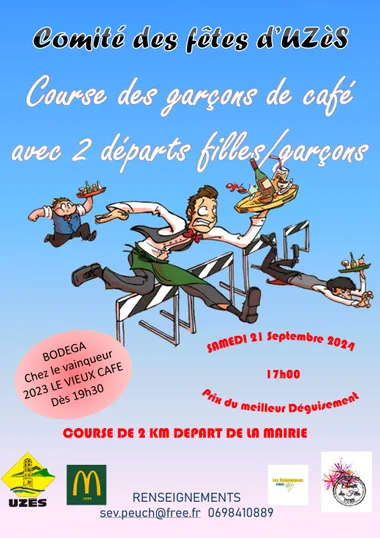 Course des garçons de café mixte