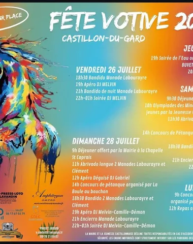 Fête votive à Castillon-du-Gard