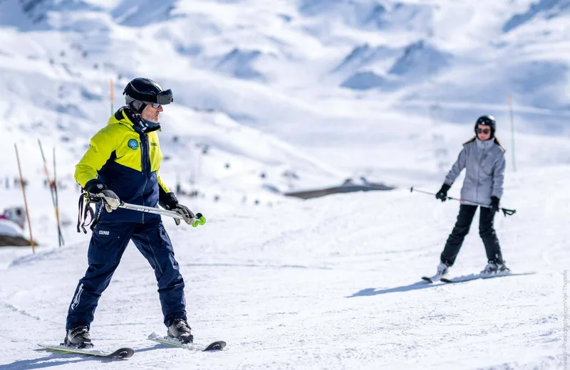 Уроки катания на лыжах в Пронейже