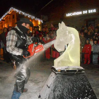 Spectacle de sculptures sur glace