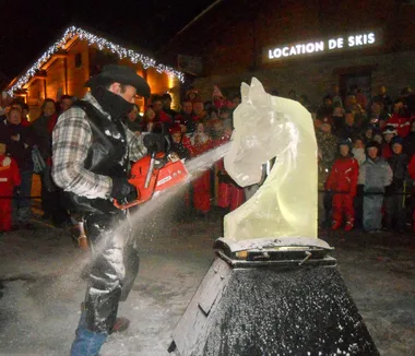 Spectacle de sculptures sur glace