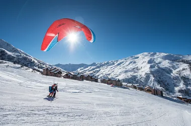 Parapente à ski avec l'ESF