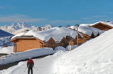 Ankunft auf Skiern in der Residenz Odalys Grand Panorama I