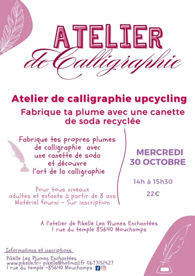 Atelier upcycling “fabrique ta plume recyclée” – Mouchamps