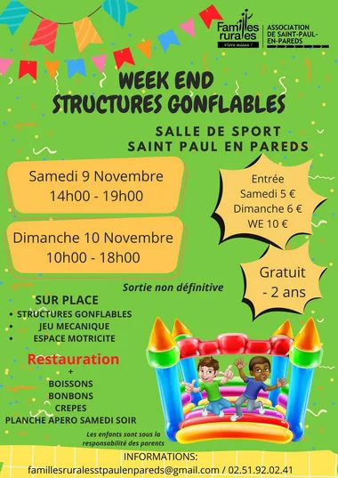 Week end Structures gonflables – Saint Paul en Pareds