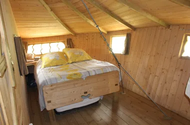 Bed for parents perched cabin