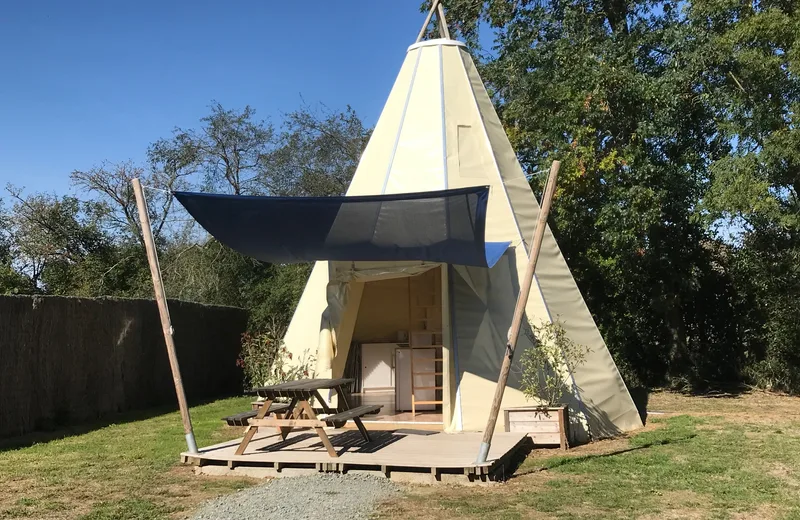 Tipi with its terrace